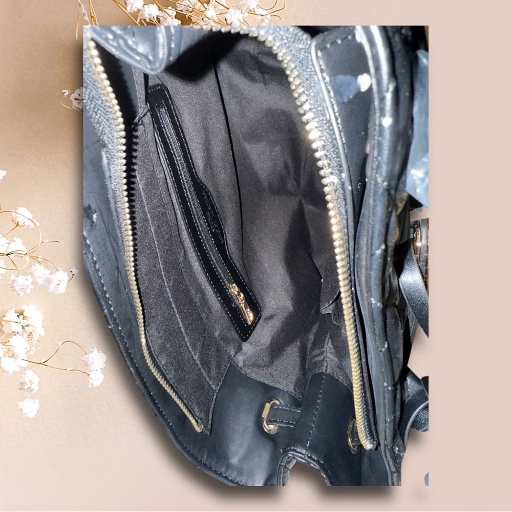 Badgley Mischka NWT Elegant Black Quilted Handbag - $159 Retail - Picture 6 of 10